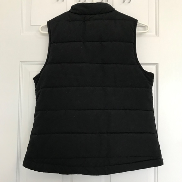 Natural Reflections Quilted Black Sweater Vest S Grey Inside Sleeveless Pockets - Picture 3 of 14